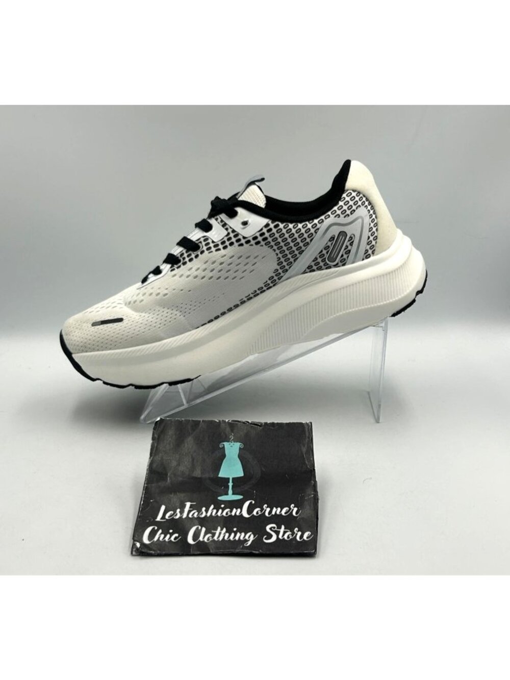 Jackshibo Women's Black & White Athletic Running Shoes Size 10 3557 - Picture 16 of 16